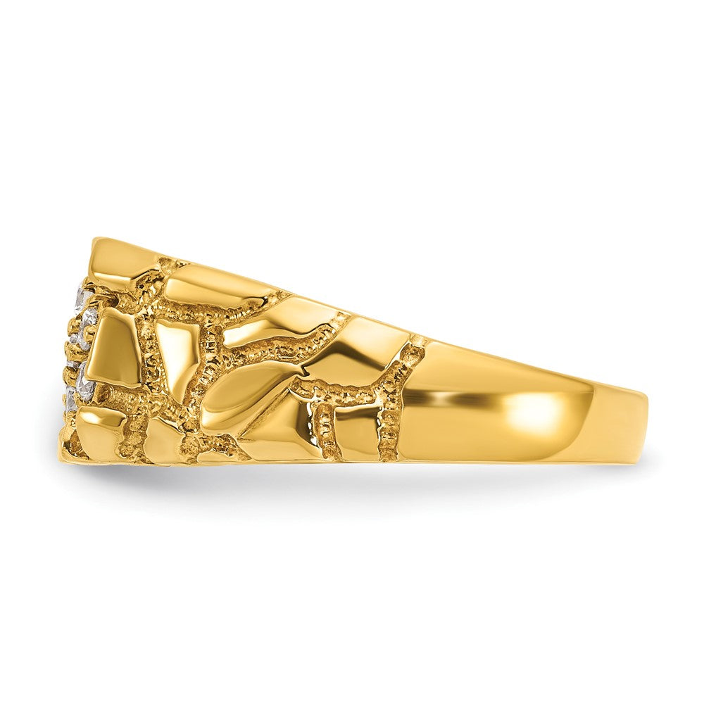 14k IBGoodman Men's Cluster 1/4 carat Diamond Nugget Complete Ring (8.12 grams)