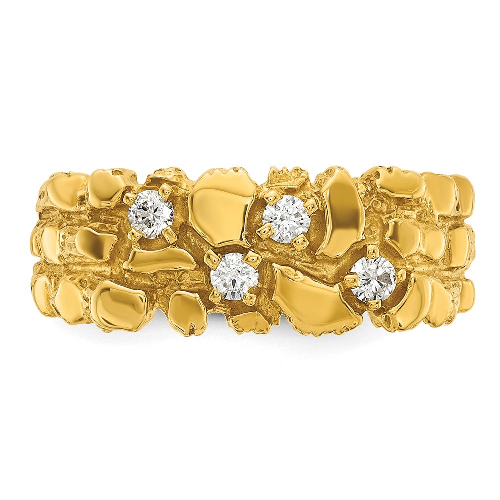 14k IBGoodman Men's 1/3 carat Diamond Nugget Complete Ring (9.35 grams)