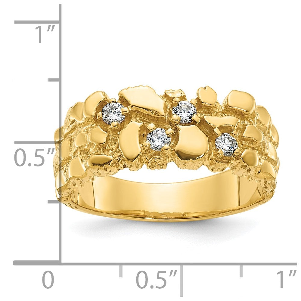 14k IBGoodman Men's 1/3 carat Diamond Nugget Complete Ring (9.35 grams)