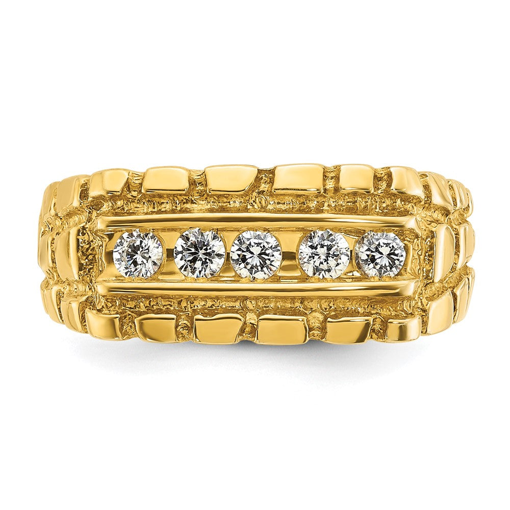 14k IBGoodman Men's 1/3 carat Diamond Nugget Complete Ring (7.83 grams)