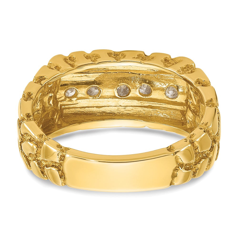 14k IBGoodman Men's 1/3 carat Diamond Nugget Complete Ring (7.83 grams)