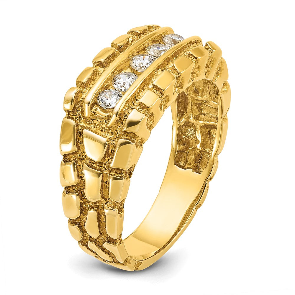 14k IBGoodman Men's 1/3 carat Diamond Nugget Complete Ring (7.83 grams)