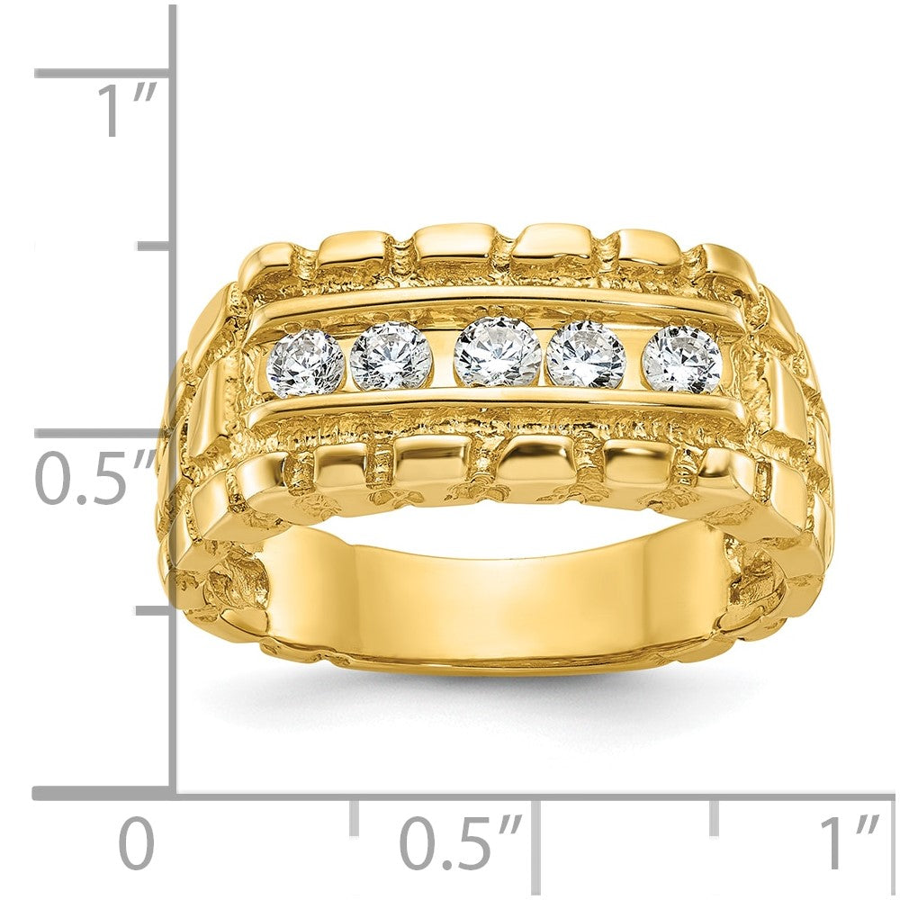 14k IBGoodman Men's 1/3 carat Diamond Nugget Complete Ring (7.83 grams)
