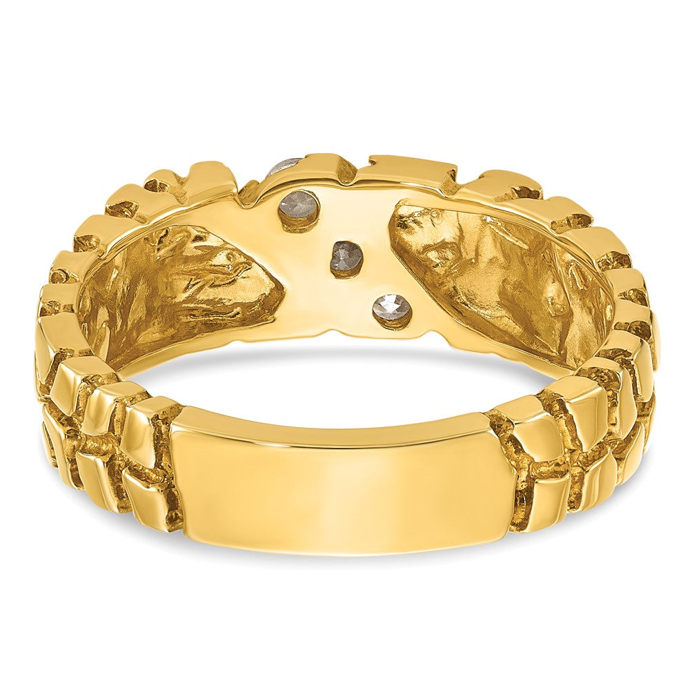 14k IBGoodman Men's 1/4 carat Diamond Nugget Complete Ring (7.09 grams)