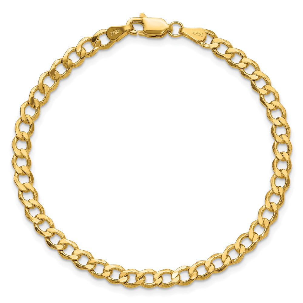 14k 4.3mm Semi-Solid Curb Chain Bracelet (2.42 grams)