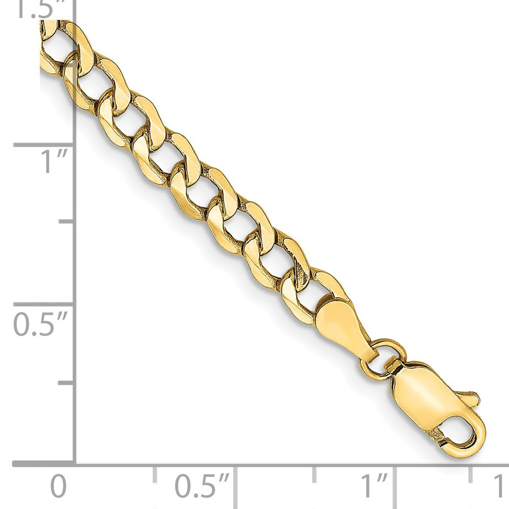 14k 4.3mm Semi-Solid Curb Chain Bracelet (2.42 grams)
