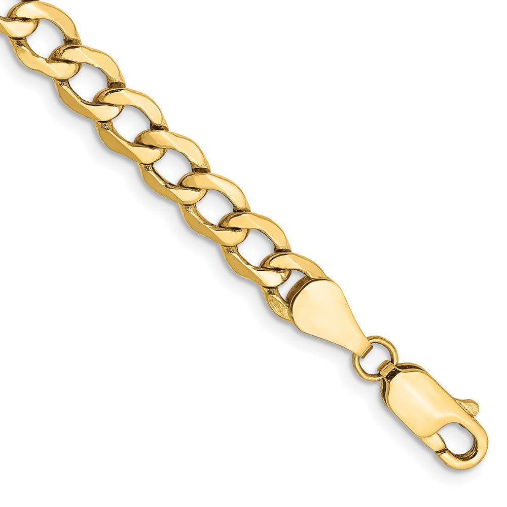 14k 5.25mm Semi-Solid Curb Chain Bracelet (3.47 grams)