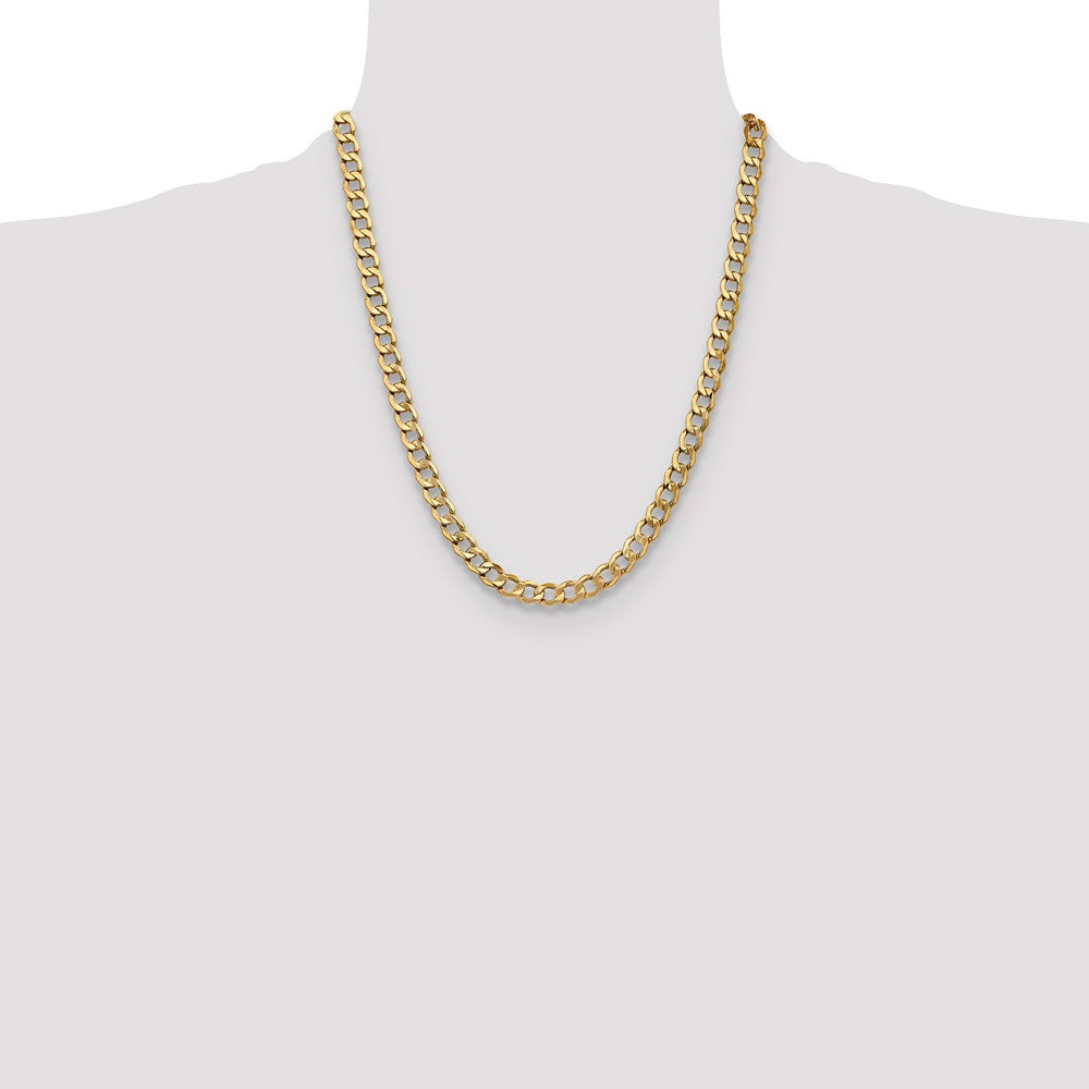 14k 7mm Semi-Solid Curb Chain (14.00 grams)