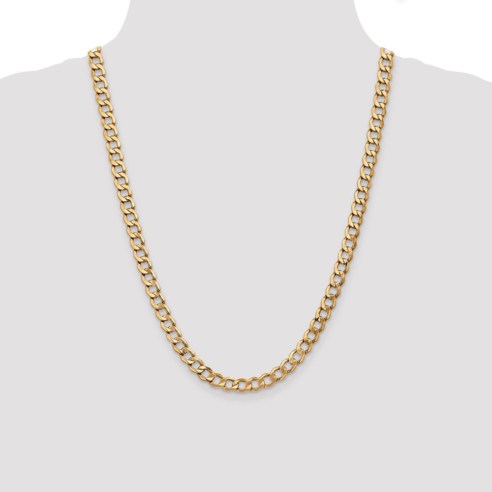 14k 7mm Semi-Solid Curb Chain (14.00 grams)