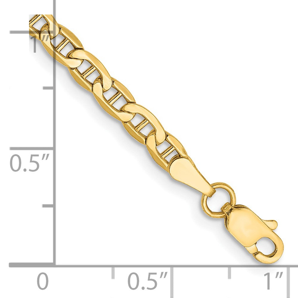 14k 3.2mm Semi-Solid Anchor Chain Bracelet (2.21 grams)
