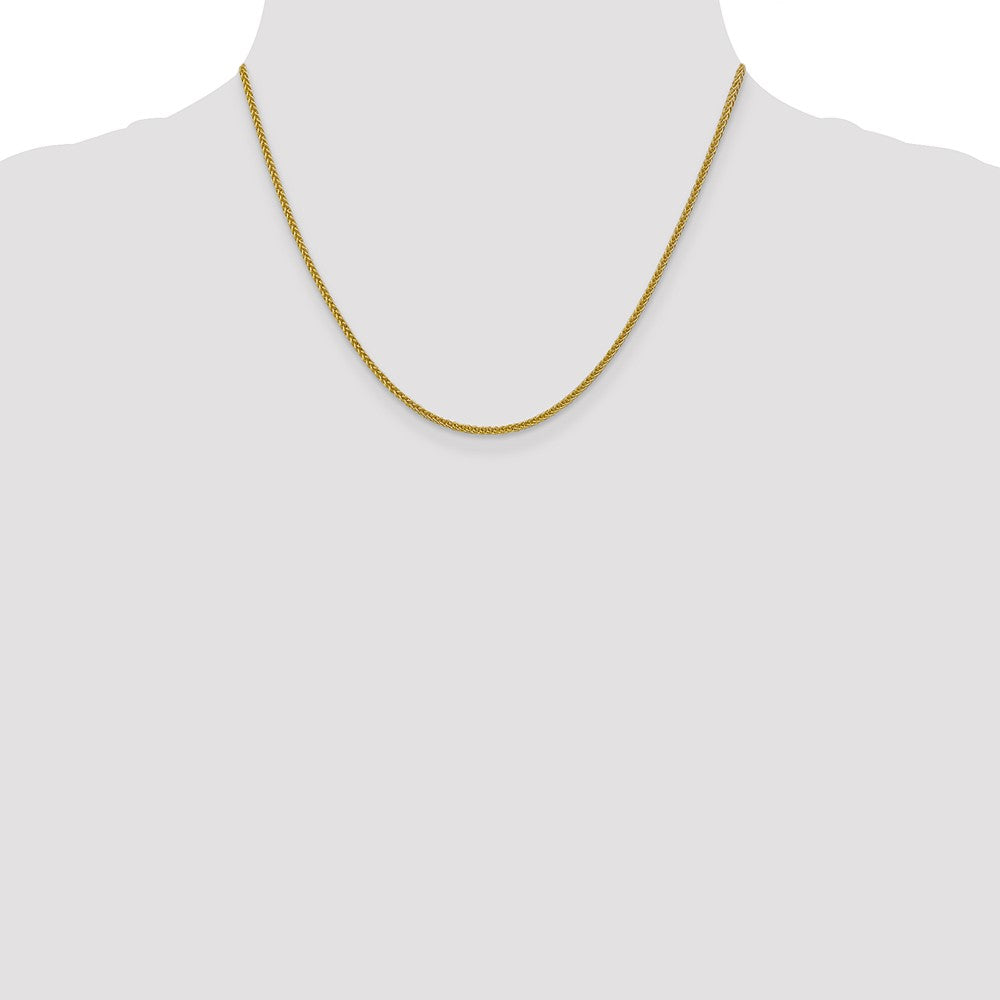 14k 2mm Semi-solid 3-Wire Wheat Chain (2.57 grams)