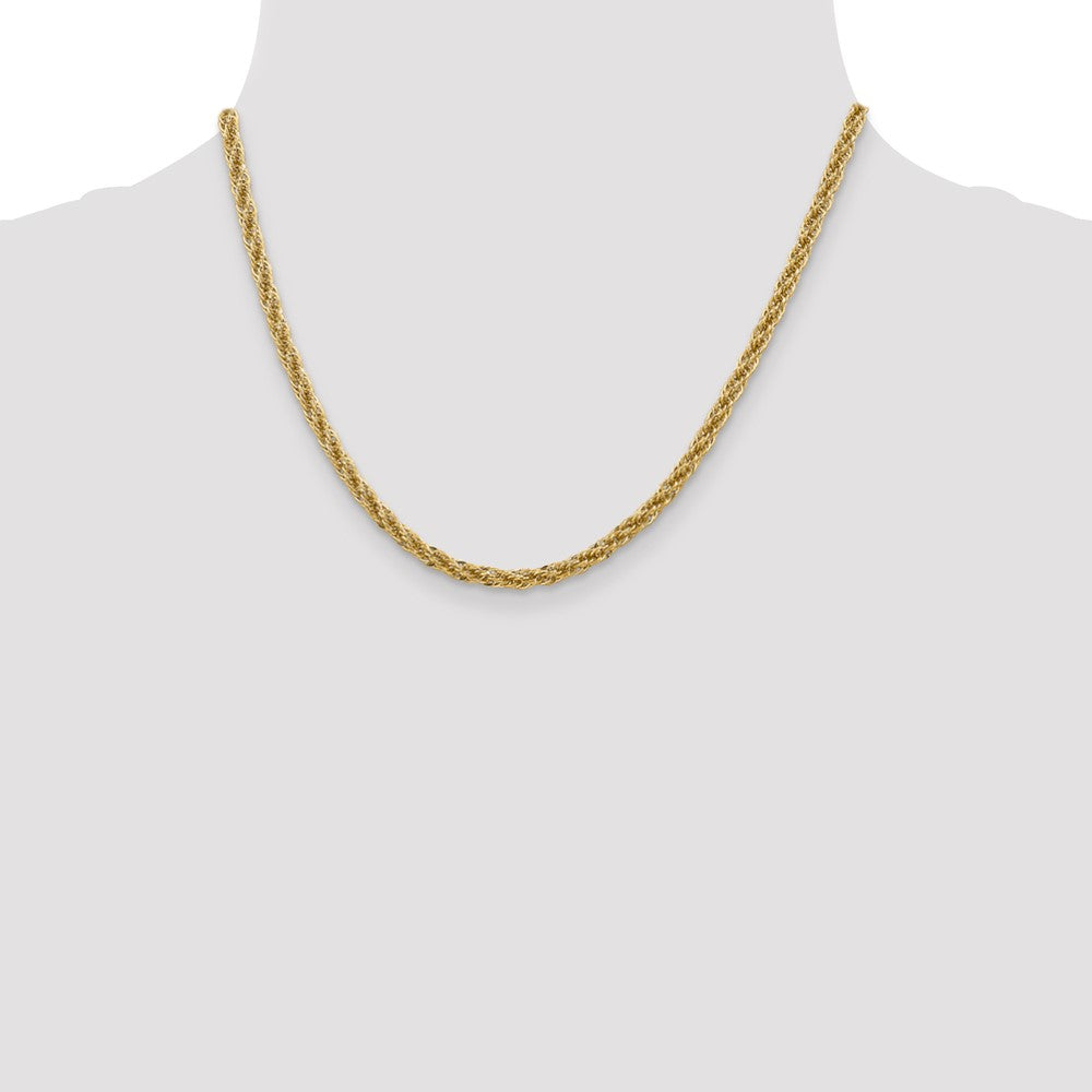 14k 3.3mm D/C Semi-Solid Chain (4.72 grams)