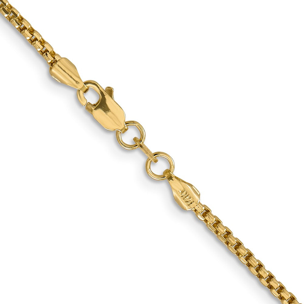 14k 1.75mm Semi-Solid Round Box Chain (3.09 grams)