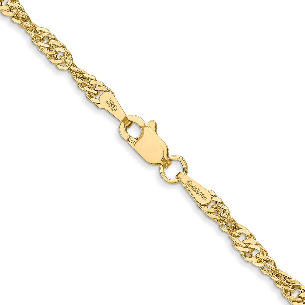 14k 2.75mm Lightweight Singapore Chain (2.42 grams)