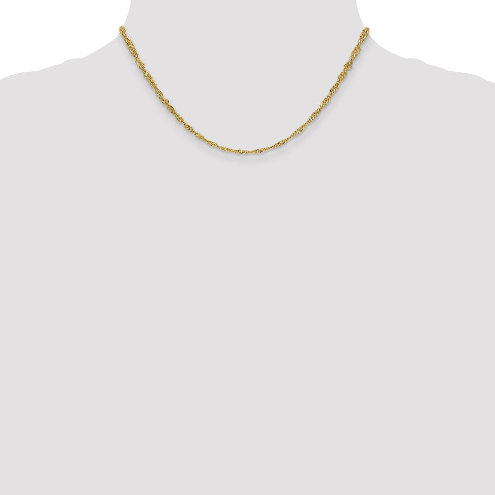 14k 2.75mm Lightweight Singapore Chain (2.42 grams)