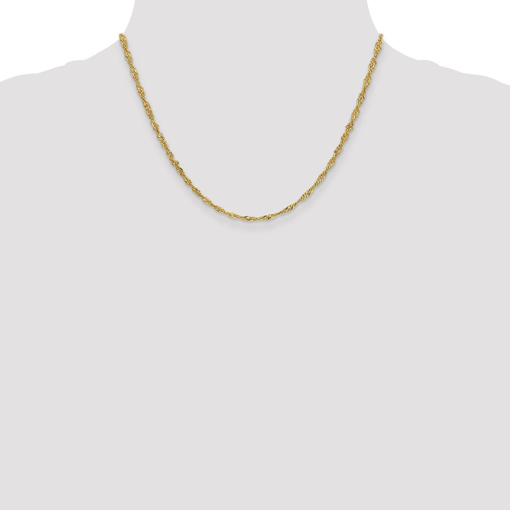 14k 2.75mm Lightweight Singapore Chain (2.42 grams)