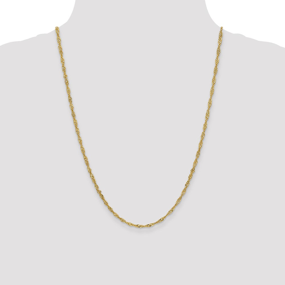 14k 2.75mm Lightweight Singapore Chain (2.42 grams)
