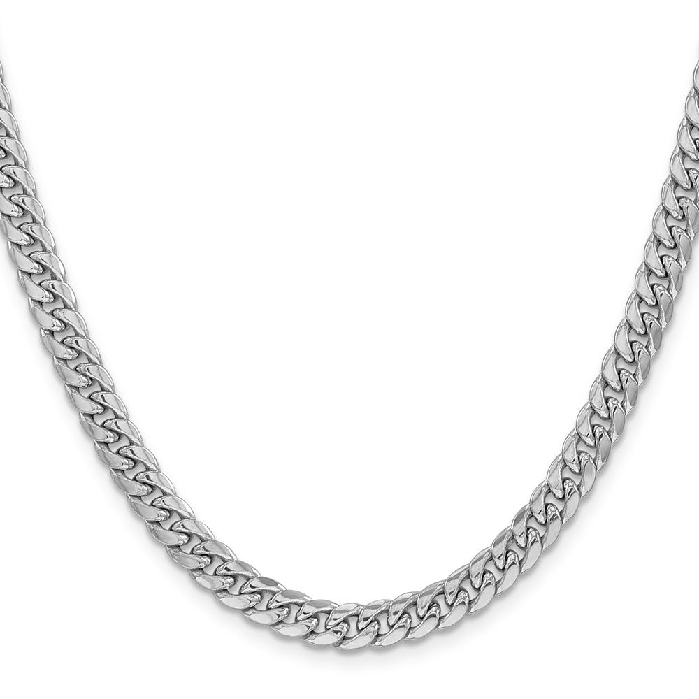 14k WG 6mm Semi-Solid Miami Cuban Chain (16.94 grams)