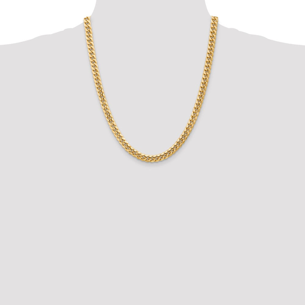 14k 6.75mm Semi-Solid Miami Cuban Chain (23.42 grams)