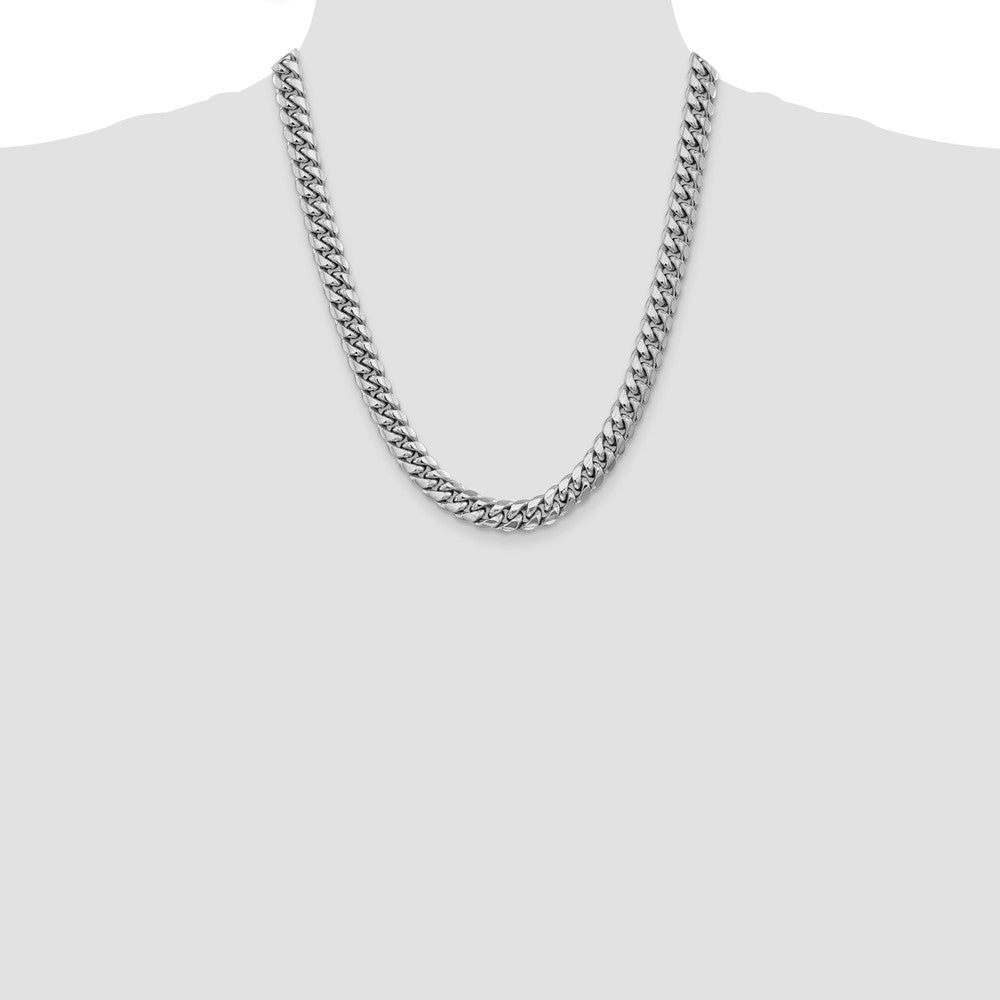 14k WG 9.3mm Semi-Solid Miami Cuban Chain (45.86 grams)