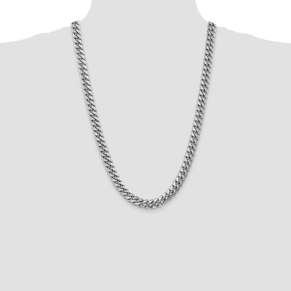 14k WG 9.3mm Semi-Solid Miami Cuban Chain (45.86 grams)