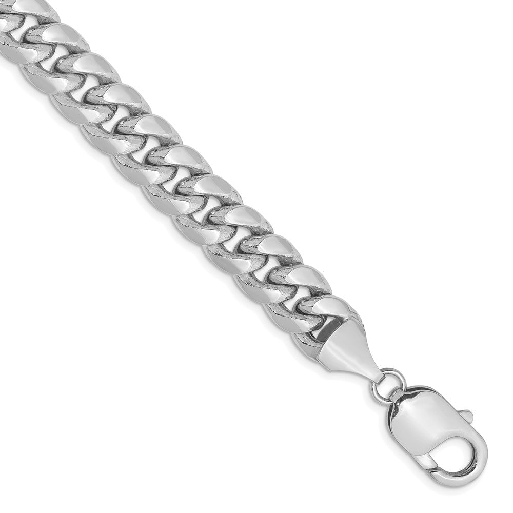 14k WG 9.3mm Semi-Solid Miami Cuban Chain Bracelet (20.11 grams)
