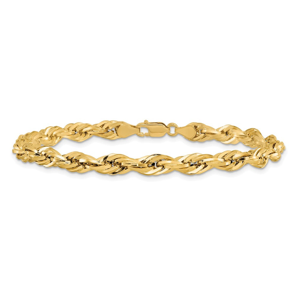 14ky 5.4mm Semi-Solid Rope Chain Bracelet (3.45 grams)