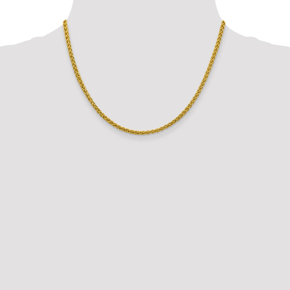 14k 3.45mm Semi-solid Wheat Chain (7.43 grams)