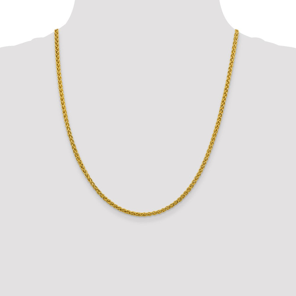 14k 3.45mm Semi-solid Wheat Chain (7.43 grams)