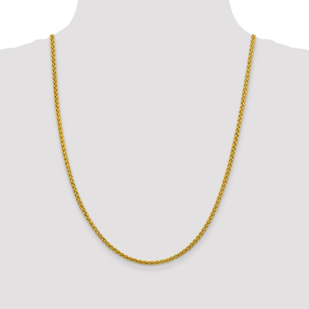 14k 3.45mm Semi-solid Wheat Chain (7.43 grams)