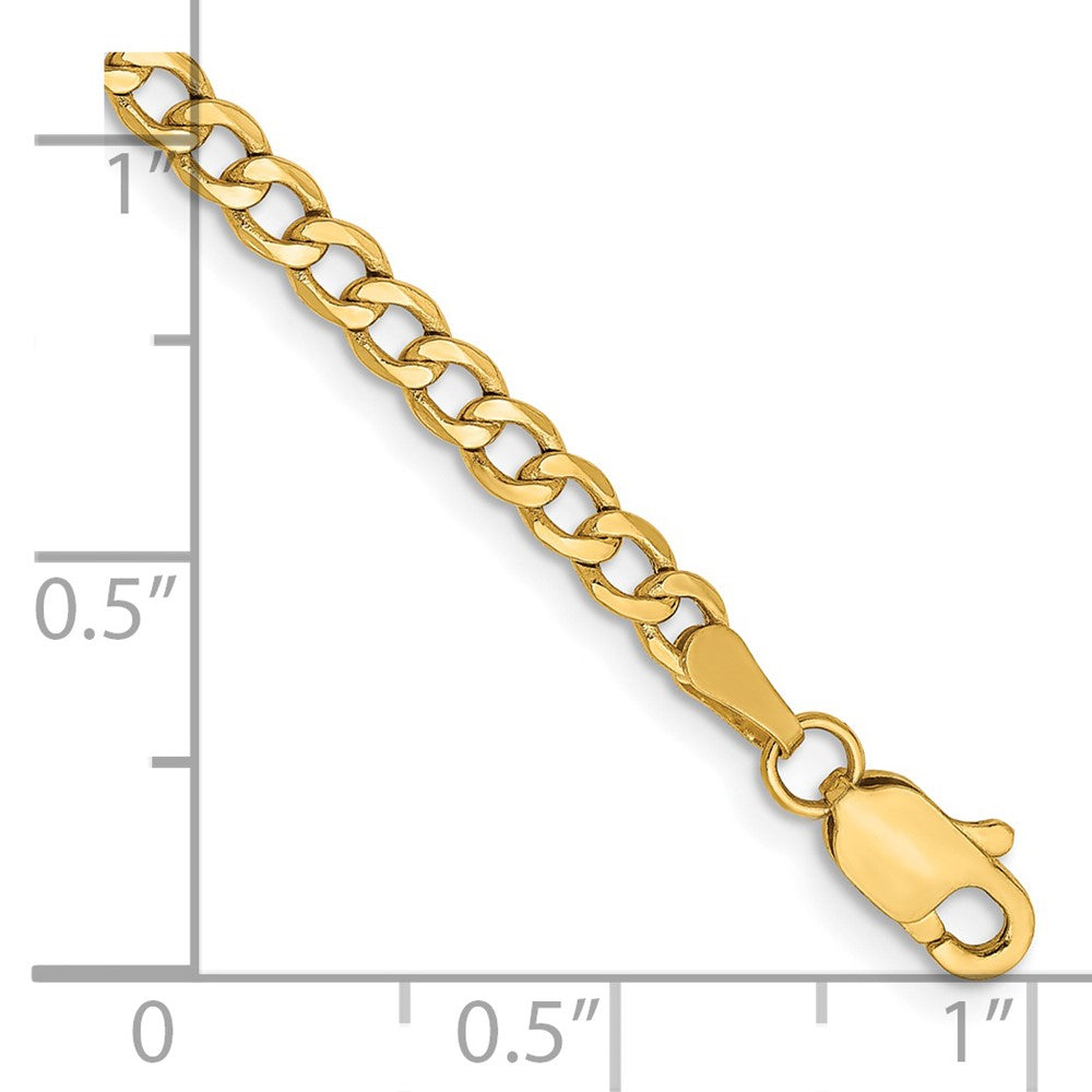 14k 2.85mm Semi-Solid Curb Chain Bracelet (1.33 grams)
