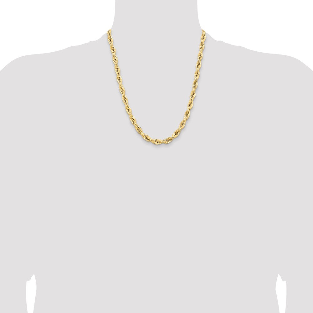 14ky 7.0mm Semi-Solid Rope Chain (12.86 grams)