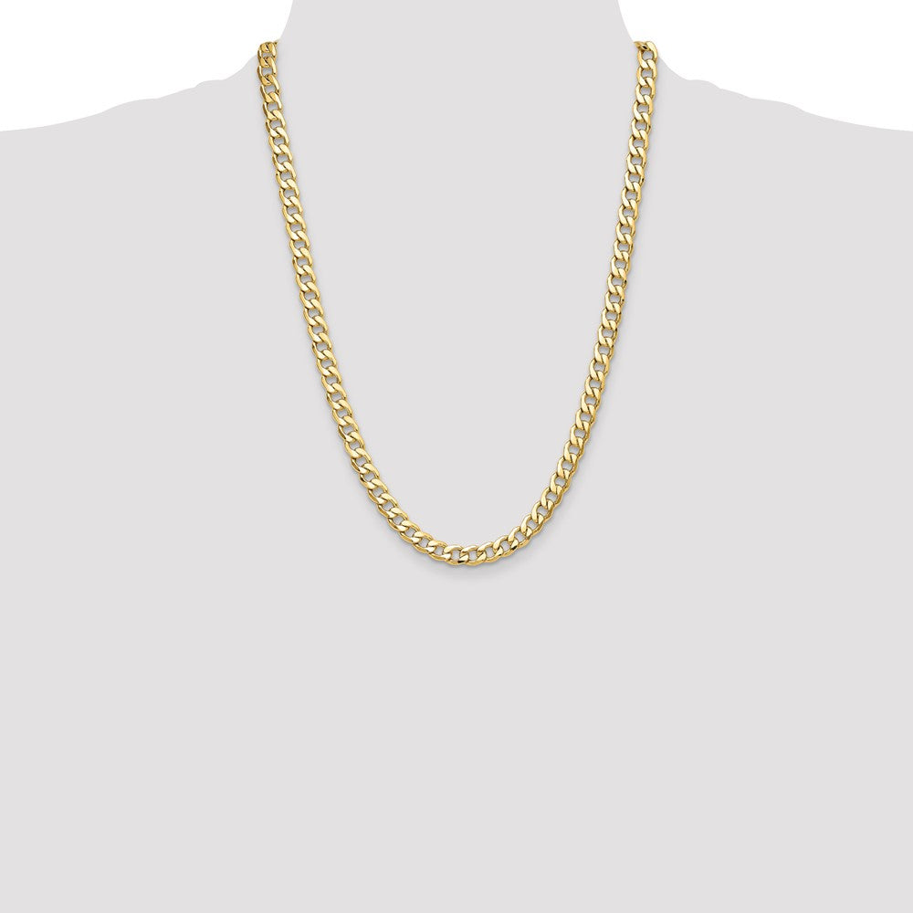 14k 7.5mm Semi-Solid Curb Chain (19.08 grams)