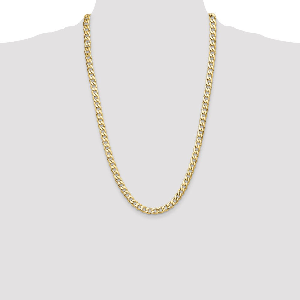 14k 7.5mm Semi-Solid Curb Chain (19.08 grams)