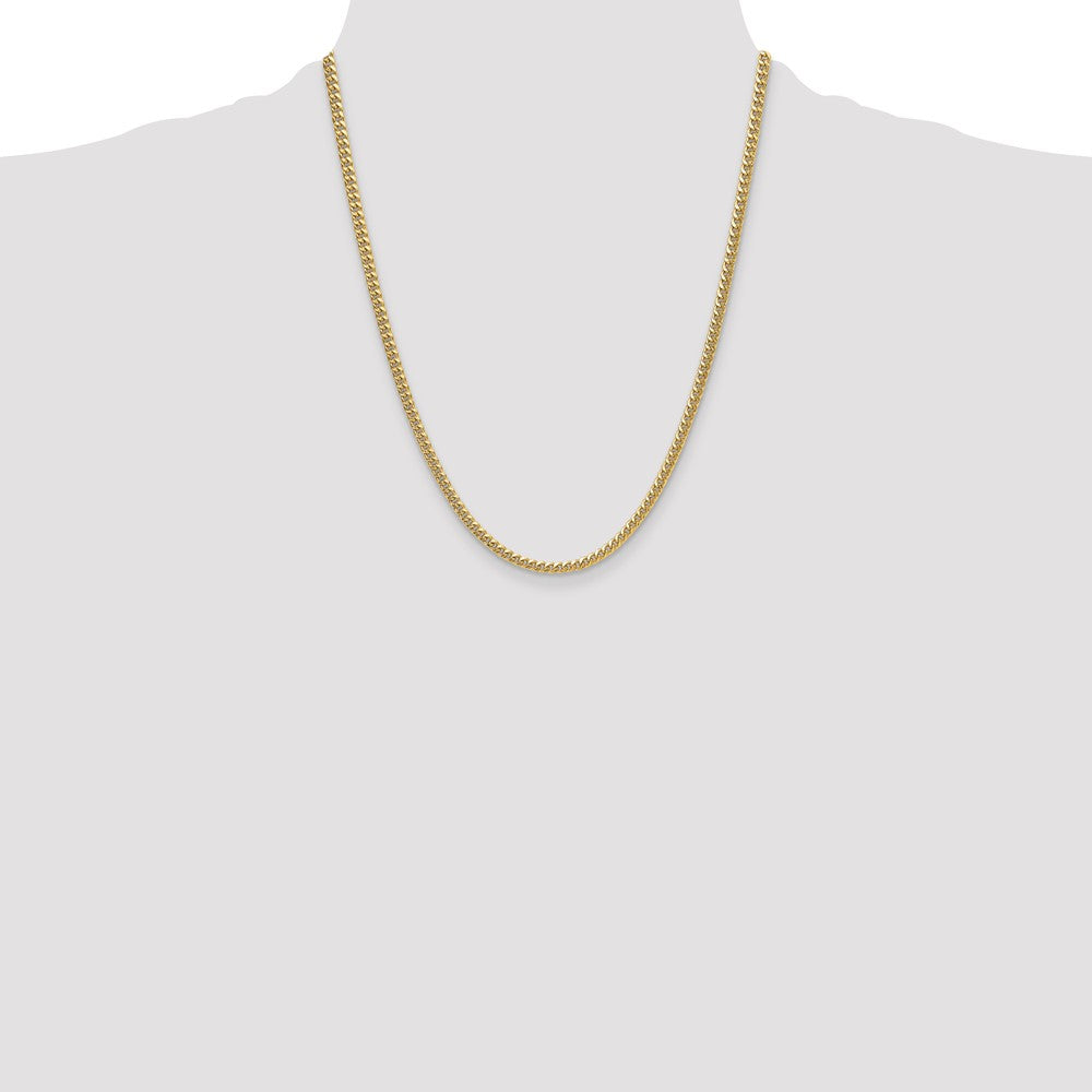 14k 3.5mm Semi-Solid Miami Cuban Chain (6.67 grams)