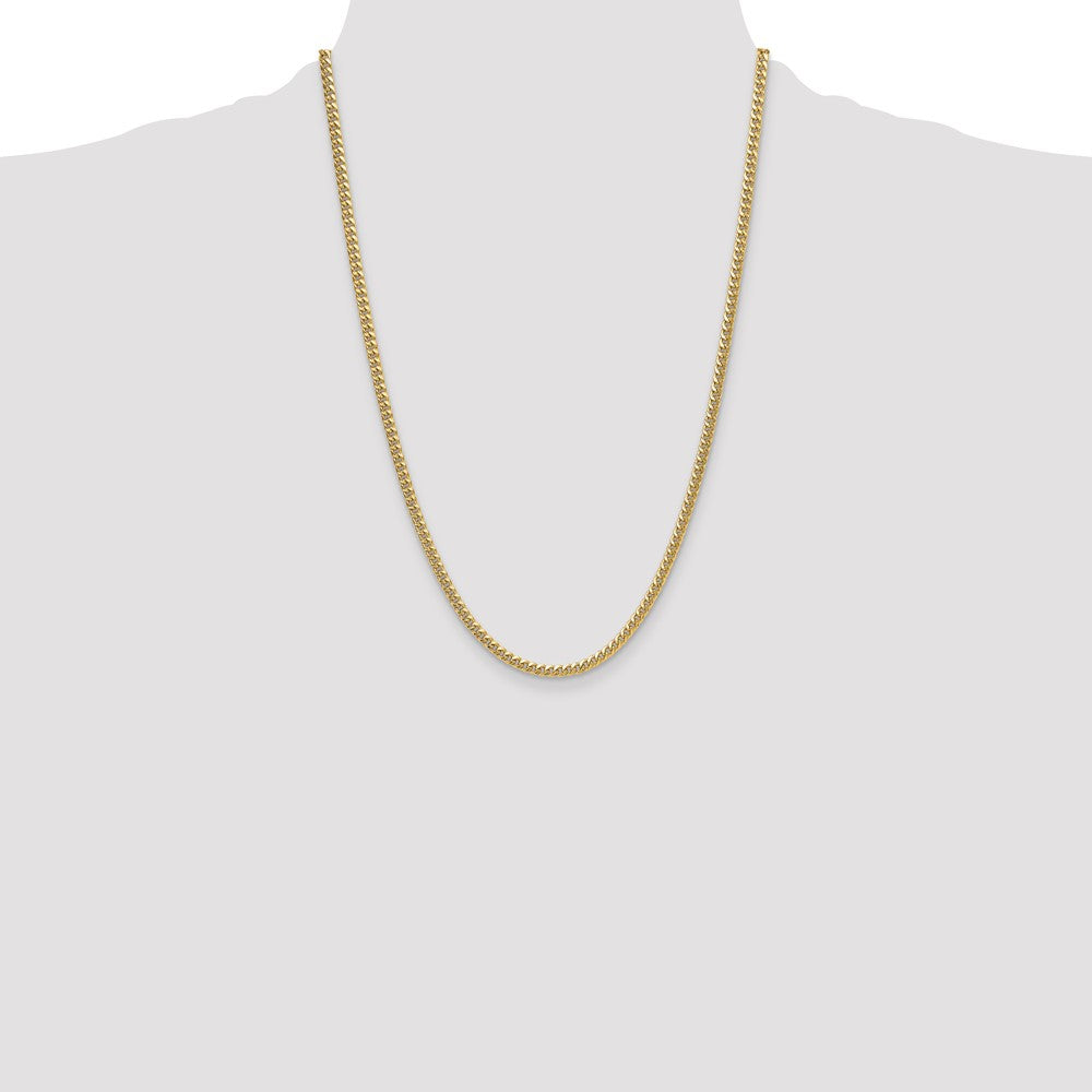 14k 3.5mm Semi-Solid Miami Cuban Chain (6.67 grams)
