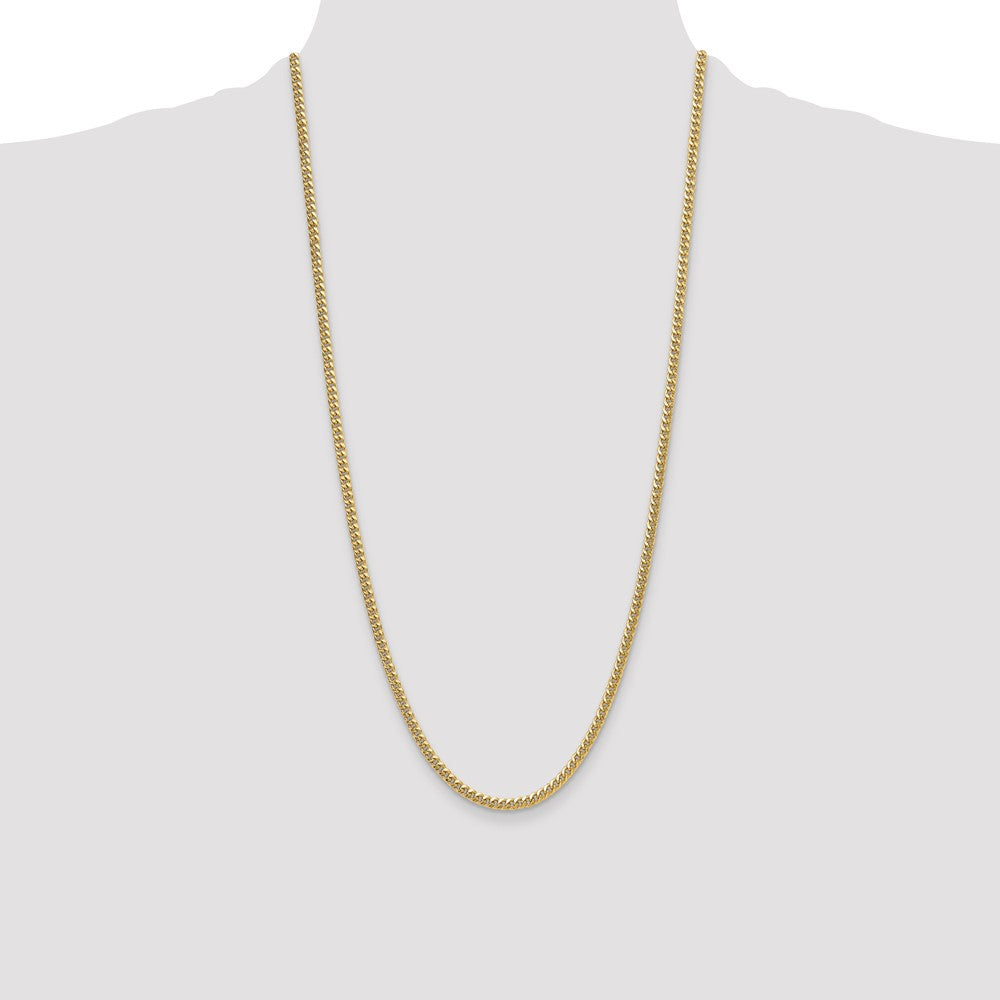 14k 3.5mm Semi-Solid Miami Cuban Chain (6.67 grams)