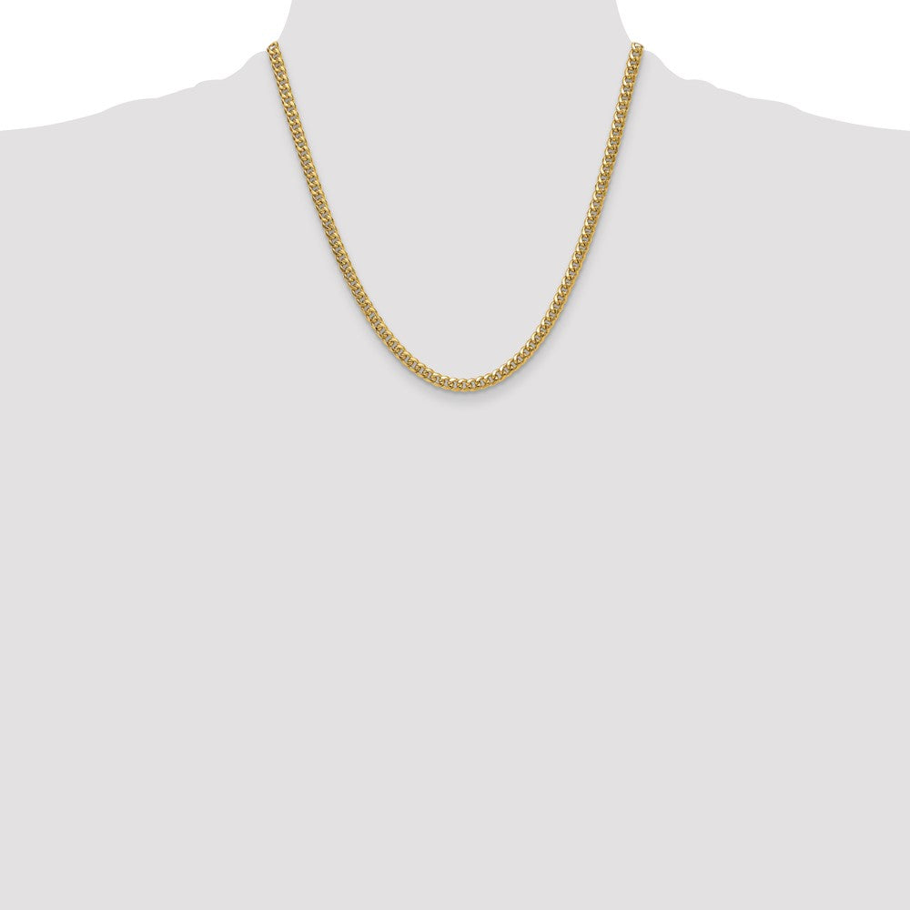14k 4.5mm Semi-Solid Miami Cuban Chain (9.44 grams)