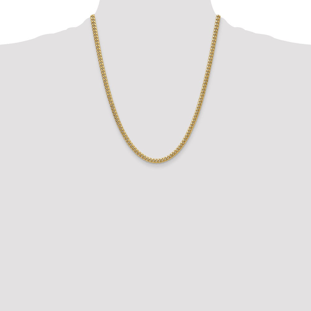 14k 4.5mm Semi-Solid Miami Cuban Chain (9.44 grams)