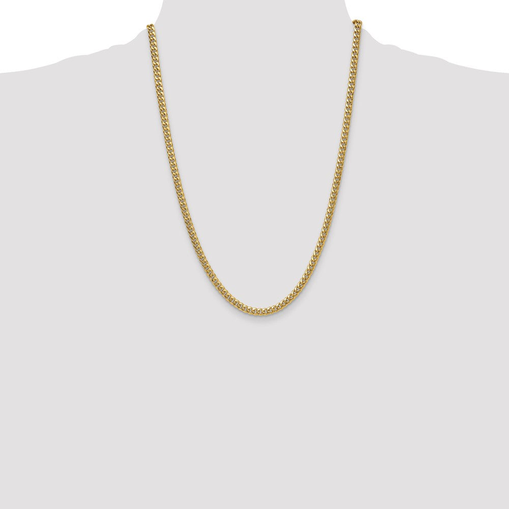 14k 4.5mm Semi-Solid Miami Cuban Chain (9.44 grams)