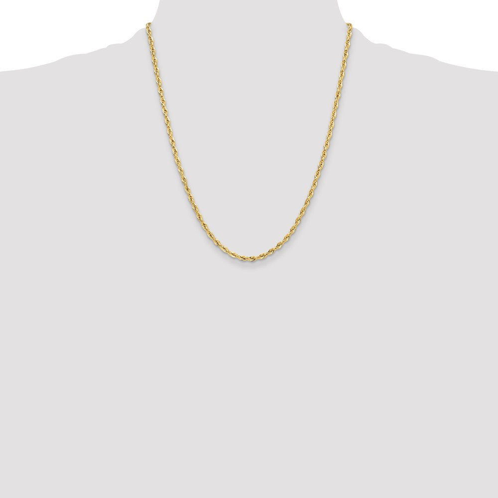 14ky 3.5mm Semi-Solid Rope Chain (3.60 grams)