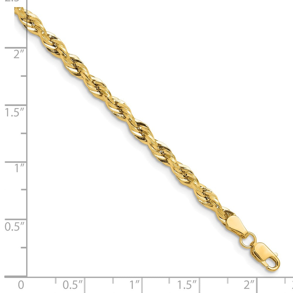 14ky 3.5mm Semi-Solid Rope Chain Bracelet (1.70 grams)