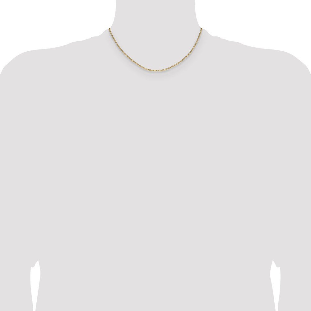 14k 2.2mm Semi-Solid Beveled Paperclip Chain (1.86 grams)