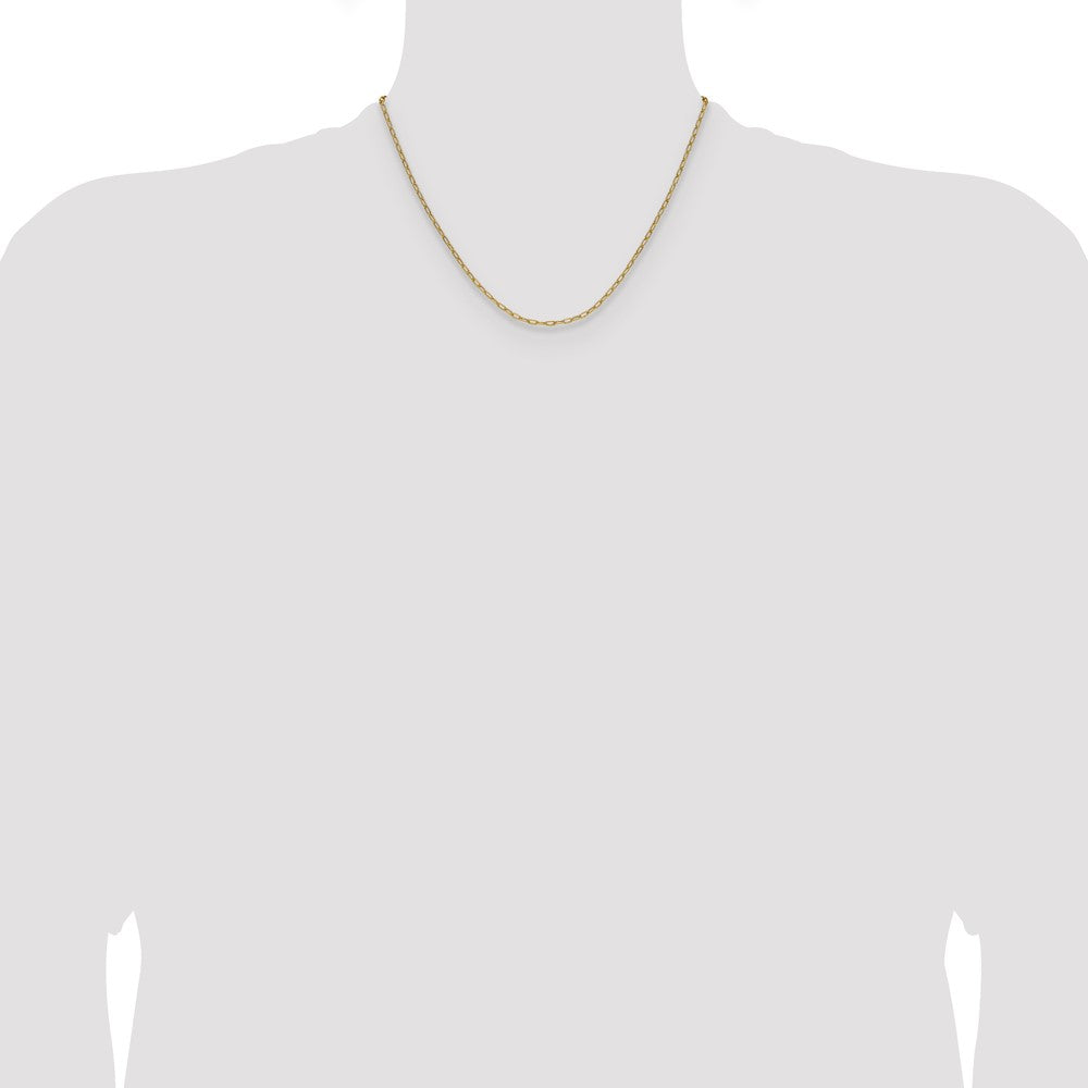 14k 2.2mm Semi-Solid Beveled Paperclip Chain (1.86 grams)