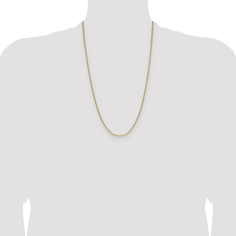 14k 2.2mm Semi-Solid Beveled Paperclip Chain (1.86 grams)