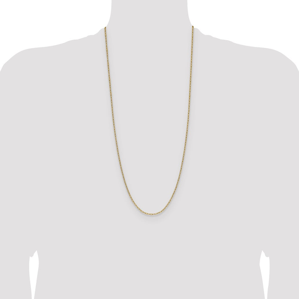 14k 2.2mm Semi-Solid Beveled Paperclip Chain (1.86 grams)