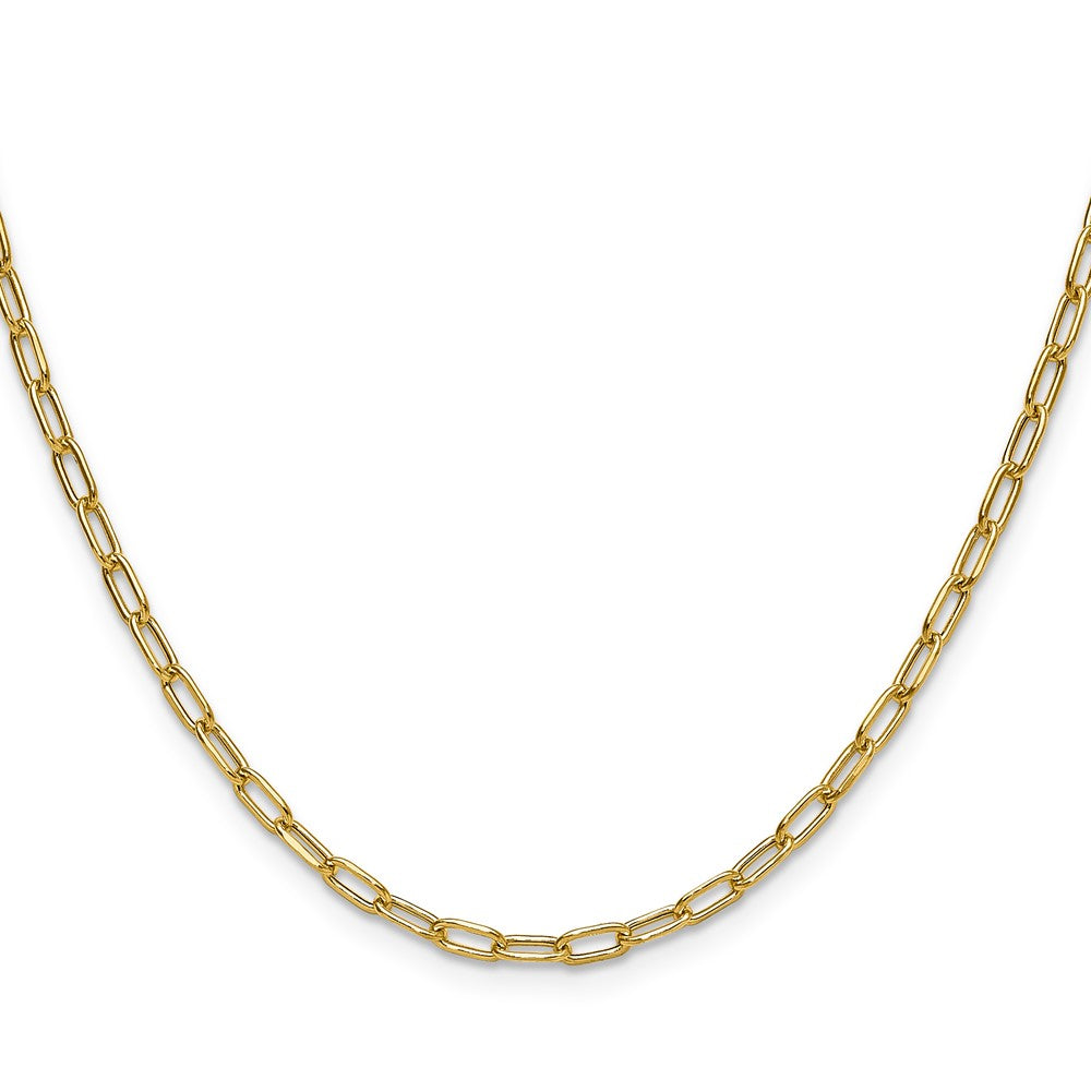 14k 3.0mm Semi-Solid Beveled Paperclip Chain (3.30 grams)