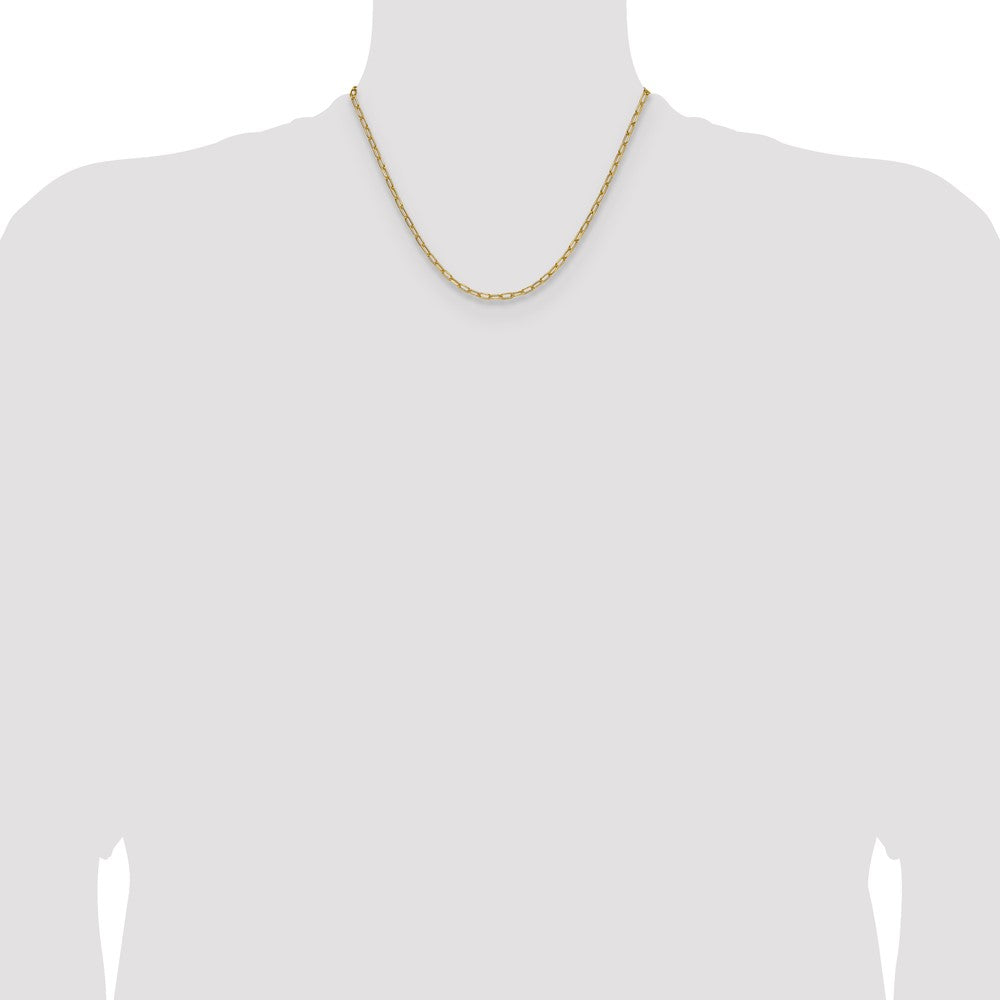 14k 3.0mm Semi-Solid Beveled Paperclip Chain (3.30 grams)