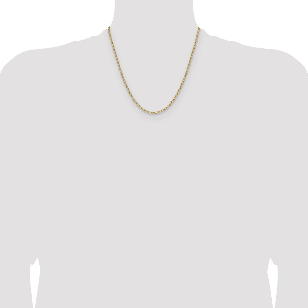 14k 3.0mm Semi-Solid Beveled Paperclip Chain (3.30 grams)
