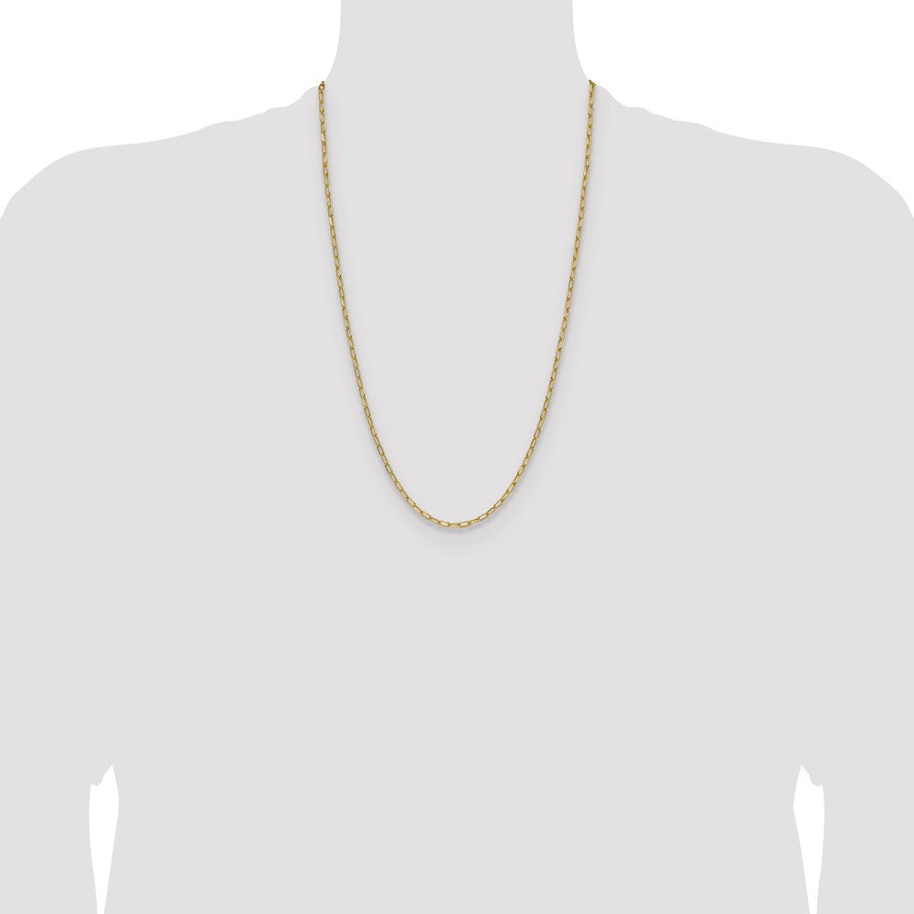 14k 3.0mm Semi-Solid Beveled Paperclip Chain (3.30 grams)